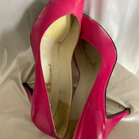 SHOES LEATHER HOT PINK SIZE 8.5N HOT! HOT !HOT! - Picture 5 of 11